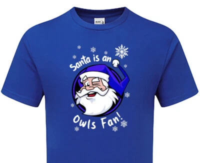 MATCH DAY EXPERIENCE ONLINE Santa is an Owls Fan! Tshirt Mens & Womens Fanmade Merchandise