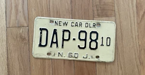 Rare 1960 New Jersey New Car Dealer License Plate - Picture 1 of 1