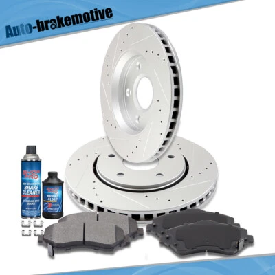 FOR DODGE GRAND CARAVAN RAM C/V FRONT DISC BRAKE ROTORS & SEMI METALLIC PADS KIT - Image 1 of 4