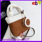 Women Faux Fur Shoulder Bag Purse Handbag Clutch Winter Crossbody Bag(brown)