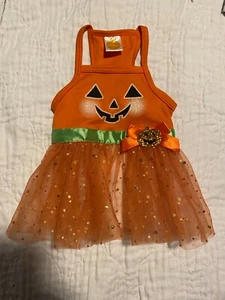 SIMPLYDOG PUMPKIN GIRLY TUTU DRESS Small Halloween - USED - Picture 1 of 2