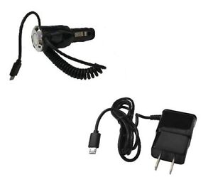 2 AMP Car Charger + Wall Home Travel Charger for LG Optimus Zone 2 VS415PP 