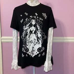 Corpse bride emily shirt top lace kawaii goth gothic Tim burton lolita victorian