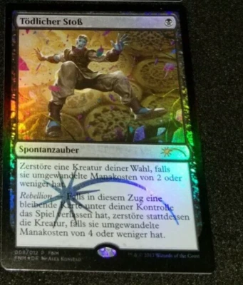 MTG 1x FNM Promo black uncommon LP German FOIL Fatal Push - Image 1 of 2