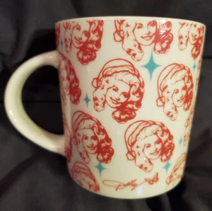 Dolly Parton Face 18 oz Porcelain Pink Mug - Picture 1 of 5