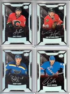 2015-16 UD Black Lustrous Rookie Vincent Hinostroza RC AUTO /299 - Blackhawks - Picture 1 of 1