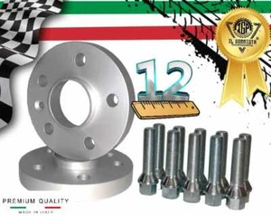 2 DISTANZIALI 12 mm 5x98 58.1 + 10 BULLONI X FIAT TIPO 500L ALFA 147 156 GT GTV - Imagen 1 de 4