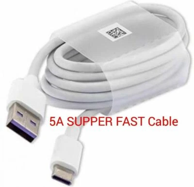 5A Super Fast Huawei P30 Pro P20 P10 Mate 30 20 10 Type C USB Charger Cable Lead - Image 1 of 4