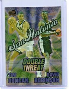 1997-98 Press Pass Double Threat Tim Duncan David Robinson Rookie 💎 Spurs