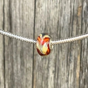 Vidrio al atardecer del desierto nuevo núcleo de plata con cuentas dije europeo apto para pulsera - Imagen 1 de 1