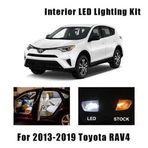 10pcs White LED Interior Light Map Dome Bulbs Kit Fit For 2013-2019 Toyota RAV4 - Picture 1 of 7