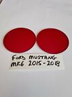 FORD MUSTANG MK6 2015/2018 TRANSPARENT RED ACRYLIC FOGLIGHT PROTECTORS