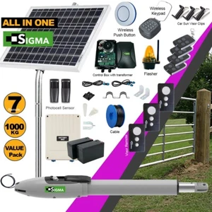 SIGMA Full Farm Solar Single Swing Gate Opener Brackets 7x Remotes (All in One) - Picture 1 of 19