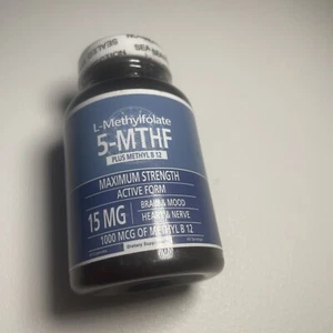 L Methyl Folate 15mg plus B12 Cofactor - 60 Count (Pack of 1)  - Picture 1 of 4