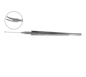 Vitreoretinal Curved Scissors 23G Ophthalmic Eye Instrument - Bild 1 von 3