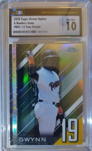 2020 Topps Chrome Update Tony Gwynn A Numbers Game CSG 10 Gem Mint - Picture 1 of 1