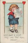 Twelvetrees Valentine Postcard Love And Kisses Hardin Springs Ky Postmark