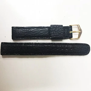JB Champion Vintage Tigerhai 16 mm schwarz Edelstahl SS Gold Schnalle Uhrenarmband - Bild 1 von 3