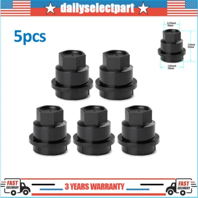 5x Lug NUT Covers Cap Black For Chevrolet Blazer GMC Jimmy Sonoma 15661036 USA — 第 1/4 张图片