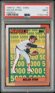 1990 O-Pee-Chee Nolan Ryan Baseball Card #3 PSA 9 Mint