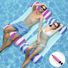 2x Wasser Hängematte Schwimmende Float Luftmatratze Poolsitz Bett Schwimmsessel