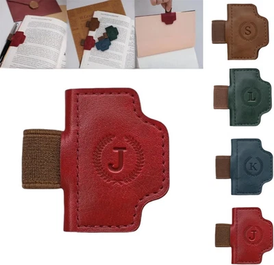 Personalized Magnetic Bygone Mark Bookmark with Pen Holder, 26 Letters Name Init - Image 1 of 4