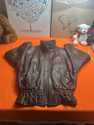 🔥👀Chaqueta de cuero marrón 100 % piel de cordero Preston N York para mujer ¡¡Como nueva!!️ Foto 1 de 4
