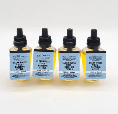 4 Bath & Body Works Clean House Dazzling Citrus Wallflower Fragrance Refill Bulb - Image 1 of 3