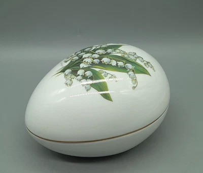 Wallendorf Thüringen großes Osterei  12 cm hoch Porzellan Schneeglöckchen - Bild 1 von 4