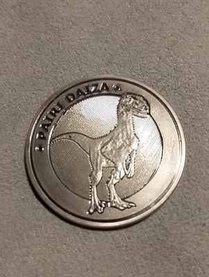 Pairi Daiza Velociraptor Jurassic Park Token Prehistoric  T-Rex Dinosaur Rare - Bild 1 von 4