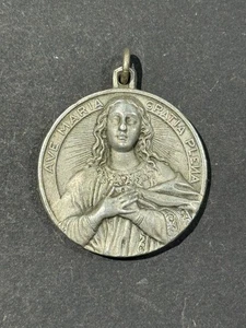 Antike religiöse Medaillen Aluminium "VIRGEN MARIA" (3,5 x 3 CM) - Bild 1 von 2