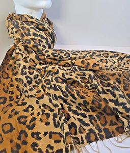 Tashia Pashmina London Schal Halstuch Stola Saks 5th Ave Tiermotiv 78" x 34" rechteckig - Bild 1 von 4