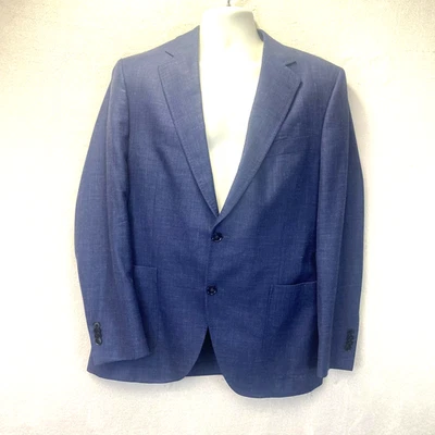 Peter Millar Wool Silk Linen Unstructured Blazer Mens 42R Blue Preppy Formal - Image 1 of 4