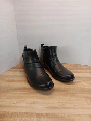 Botas Easy Street Shanna Imitación Cuero Negro Botines Cremallera Lateral Bota Para Mujer Talla 9M Foto 1 de 4