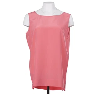 NWT DIANE VON FURSTENBERG Vintage Top S Solid Pink Silk Sleeveless Tank Shell - Picture 1 of 8