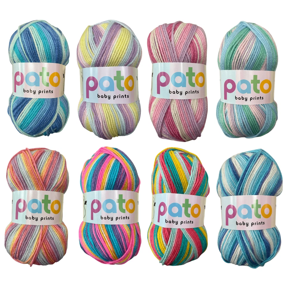 Cygnet Baby Pato Prints DK 100g Variegated Self-Striping Knitting Yarn