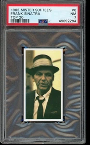 1963 Mister Softee's Frank Sinatra Top 20 Card PSA 7 NM - Picture 1 of 2
