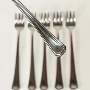 Set of 6 Gorham 18/8 fairview Stainless Steel Cocktail/Seafood Forks/ olive - Picture 1 of 6