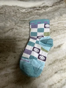 DARN TOUGH JR. KIDS Lifestyle Ankle Crew Light Purple Blue Lizard SMALL - Picture 1 of 6