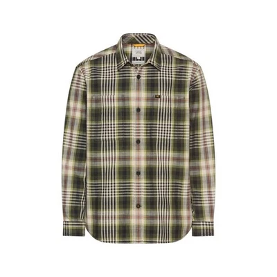 Camel active Camisa de Hombre Manga Larga Verde Cuadros 6S17 409117 34 Mossstone - Imagen 1 de 4