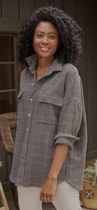 Frank & Eileen Mcloghlin Women’s Oversized Button-Up Shirt/Jacket Plaid M/L $328 - Picture 1 of 8