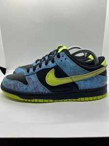 Nike Dunk Low GS Size 7Y Lets Dance Acid Wash Blue Volt Green Shoes Sneakers SE - Picture 1 of 9