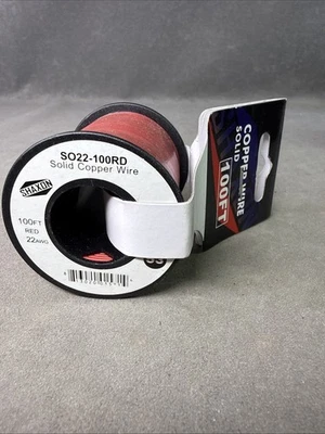 Shaxon SO22-100RD: Solid Copper Wire 100ft 53 22Awg - Image 1 of 4