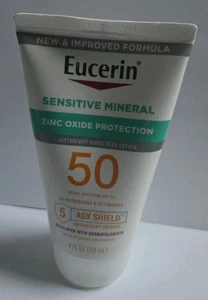 Eucerin Sun Sensitive mineralische Sonnenschutzlotion LSF 50 Zinkoxid 4 flüssige Unzen - Ex9/26 - Bild 1 von 2