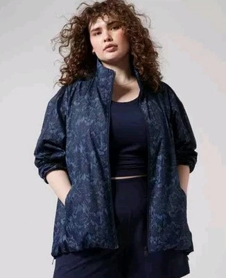 Athleta Plus Size Sightseer Jacket 2X Lace Ethereal Bloom Cottage Blue - Image 1 of 4
