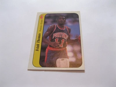 1986-87 Fleer Pegatina Baloncesto #10 Isiah Thomas Set Break RC HOF Pack Fresco Foto 1 de 4
