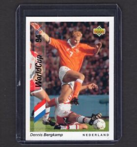 DENNIS BERGKAMP 1994 Upper Deck World Cup Rookie Card Soccer HOLLAND #39 PSA