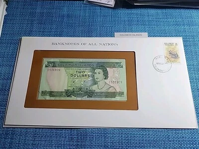 🏝 Banknotes of all Nations Solomon Islands 2 dollars 1977 P-5 UNC 122424-7 - Image 1 of 4