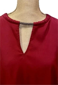 BRUNELLO CUCINELLI FABULOUS BURGUNDY COLOR BLOUSE WITH MONILLI TOUCH, ELEGANT XL - Picture 1 of 16