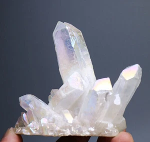 147g Light Colorful Aura Quartz Crystal Titanium Bismuth Silicon Cluster Rainbow - Picture 1 of 10